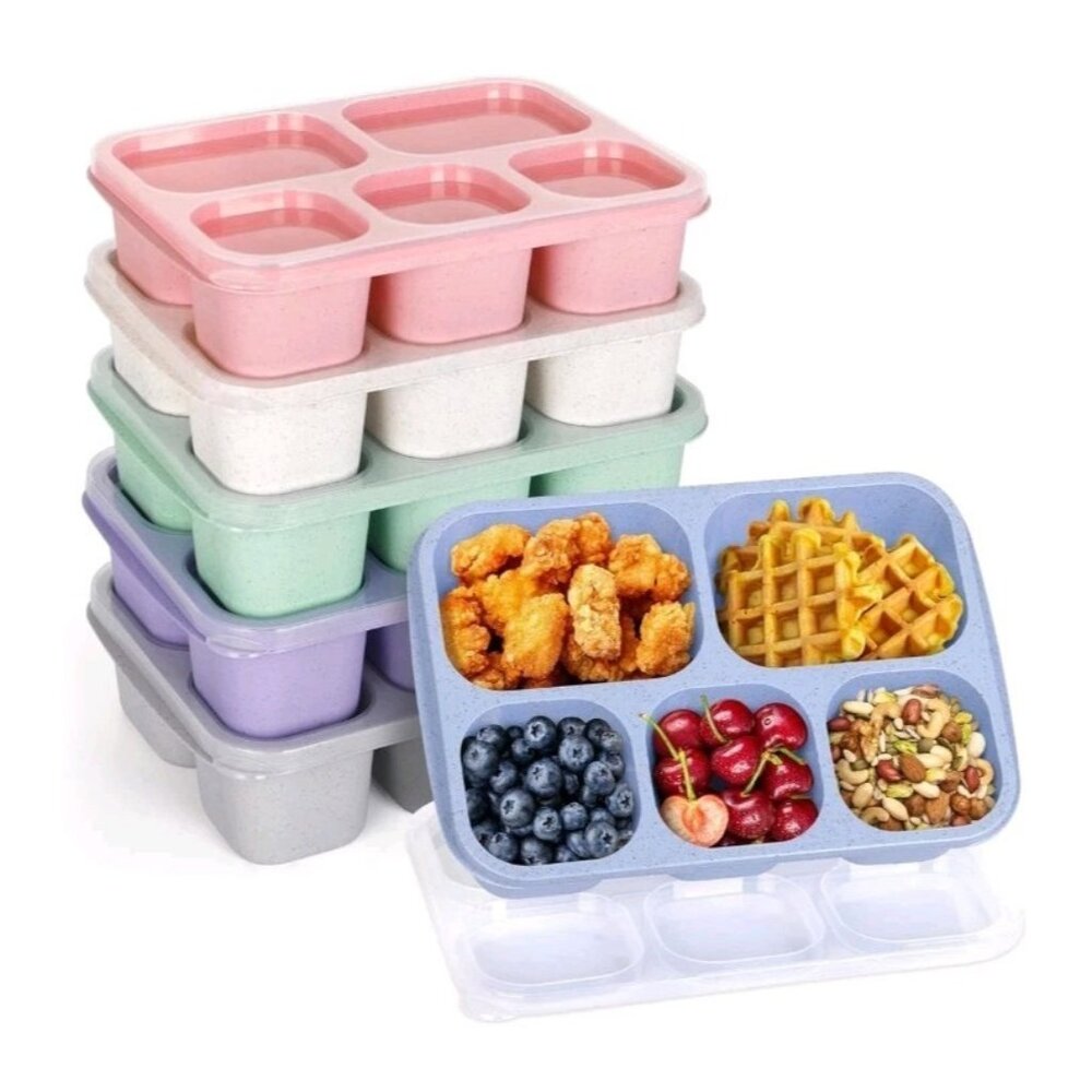 Korlon 6 Pack Bento Box Adult, Bento Lunch Box Containers w/ Lids And Utensils